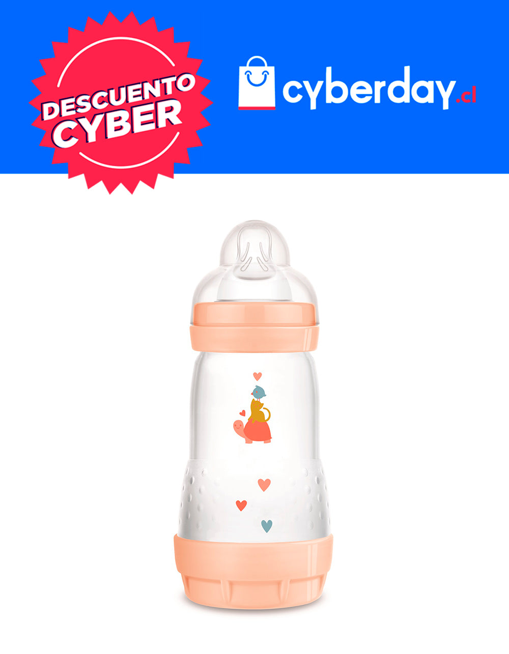Mamadera Anticolicos 2+ 260 mL Easy Start Niña