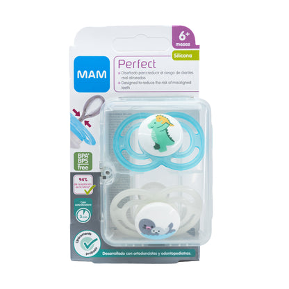 Chupete Silicona 6+ Perfect Unisex 1 (x2)