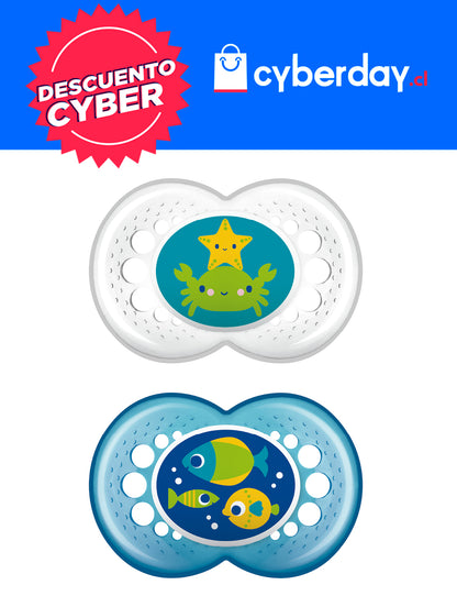 Chupete Silicona Crystal 6+ Unisex 1 (x2)