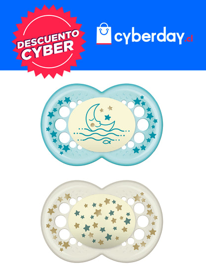 Chupete Látex Night 6+ Unisex 1 (x2)