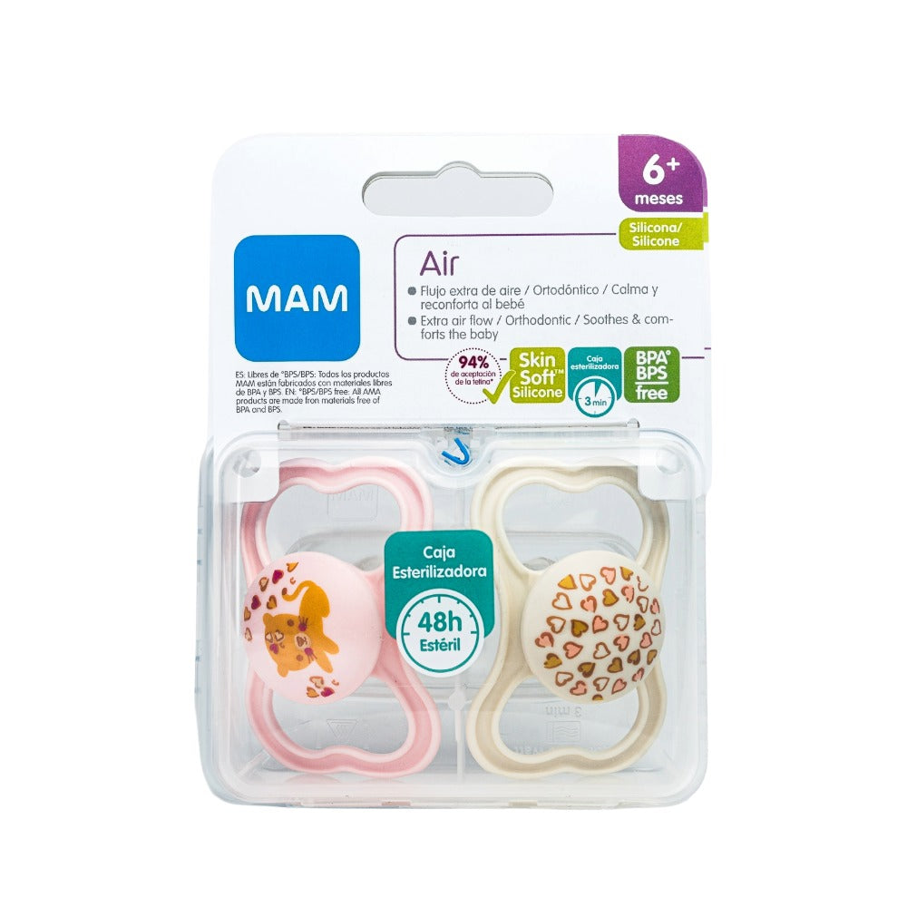 Chupete Silicona Air 6+ Niña (x2)