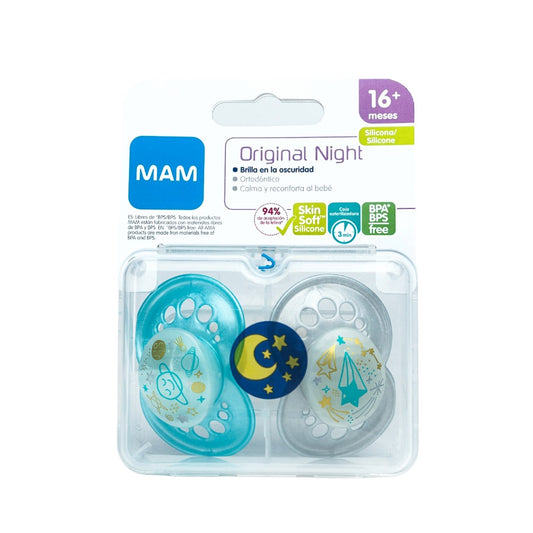 Chupete Silicona Night 16+ Unisex 2 (x2)