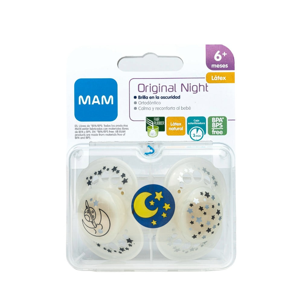 Chupete Silicona Night 6+ Unisex 1 (x2)