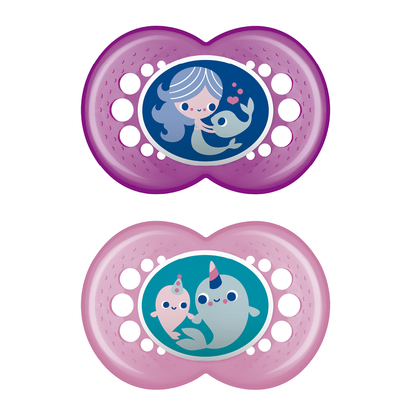 Chupete Silicona Crystal 6+ Niña (x2)