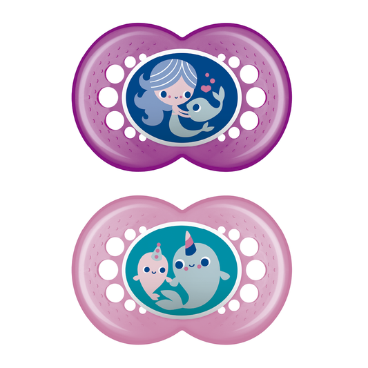 Chupete Silicona Crystal 6+ Niña (x2)