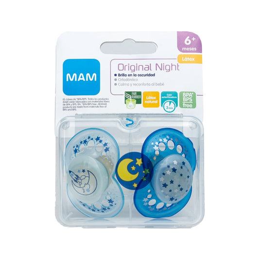 Chupete Látex Night 6+ Niño (x2)