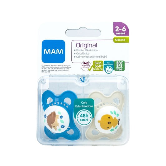 Chupete Silicona 2-6 Original Niño (x2)