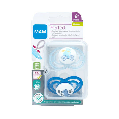 Chupete Silicona 6+ Perfect Niño (x2)