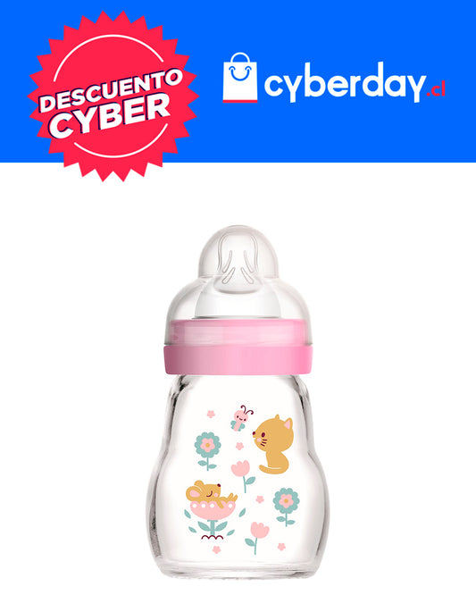 Mamadera 0+ 170 mL Vidrio Niña