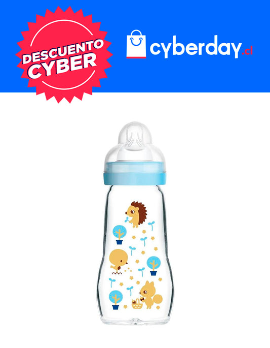 Mamadera 2+ 260 mL Vidrio Niño